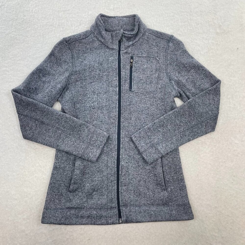 Andrew Marc Jacket Women's Gray Thermal Full Zip Mock Neck Full-Zip Jacket Sz S